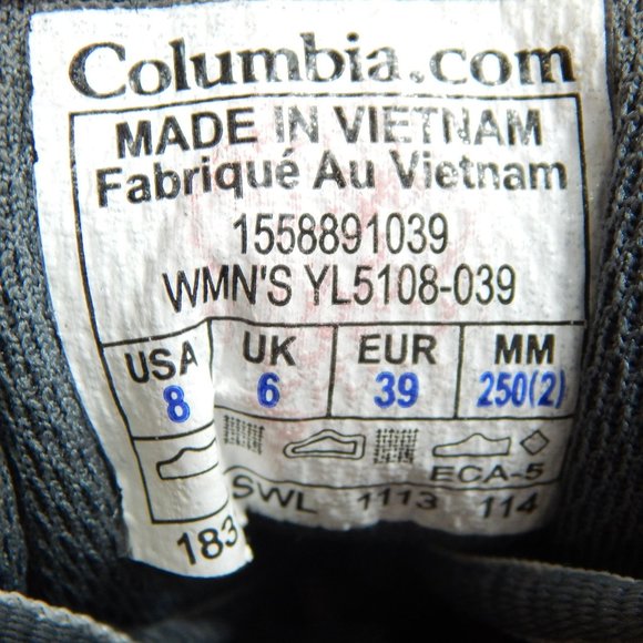 Columbia Techlite Mesh Omni-Grip Outdoor Hiking Shoes YL5107-039 Women's Gray Si - Picture 7 of 8